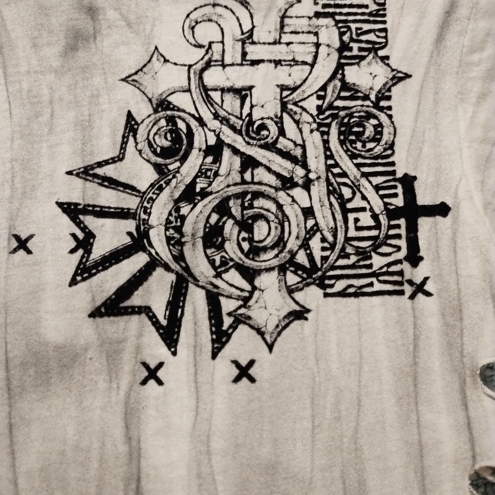 Rebel Saints Gray Graphic Short Sleeve Tee - Picture 5 of 5